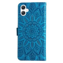 Kryty na mobil | Peňaženkové puzdro Embossing Pattern Slnečnica modré – Samsung Galaxy A06 | Kryty na mobil