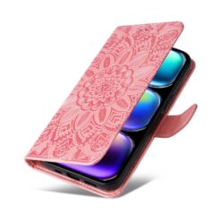 Peňaženkové puzdro Embossing Pattern Slnečnica ružové – Infinix Hot 50 Pro+ (50 Pro Plus) | Kryty na mobil Kryty na mobil | Peňaženkové puzdro Embossing Pattern Slnečnica ružové – Infinix Hot 50 Pro+ (50 Pro Plus) | Kryty na mobil