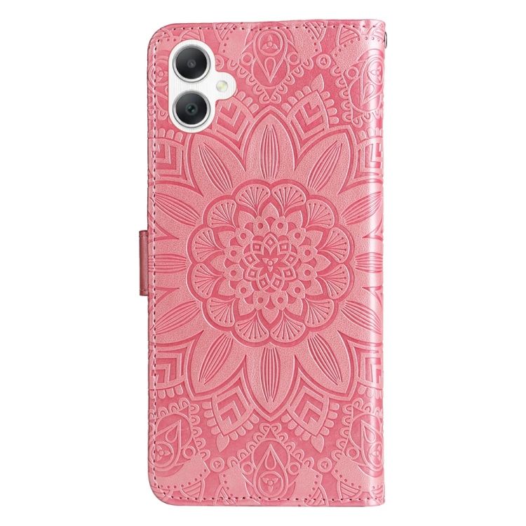 Peňaženkové puzdro Embossing Pattern Slnečnica ružové – Samsung Galaxy A06 | Kryty na mobil Kryty na mobil | Peňaženkové puzdro Embossing Pattern Slnečnica ružové – Samsung Galaxy A06 | Kryty na mobil