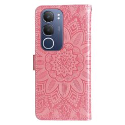 Peňaženkové puzdro Embossing Pattern Slnečnica ružové – Vivo Y19s | Kryty na mobil Kryty na mobil | Peňaženkové puzdro Embossing Pattern Slnečnica ružové – Vivo Y19s | Kryty na mobil