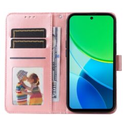 Peňaženkové puzdro Embossing Pattern Slnečnica ružové – Vivo Y19s | Kryty na mobil Kryty na mobil | Peňaženkové puzdro Embossing Pattern Slnečnica ružové – Vivo Y19s | Kryty na mobil