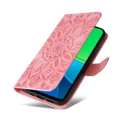 Peňaženkové puzdro Embossing Pattern Slnečnica ružové – Vivo Y19s | Kryty na mobil Kryty na mobil | Peňaženkové puzdro Embossing Pattern Slnečnica ružové – Vivo Y19s | Kryty na mobil