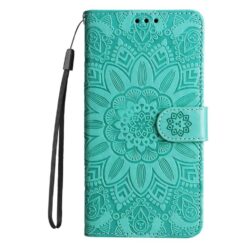 Peňaženkové puzdro Embossing Pattern Slnečnica zelené – Samsung Galaxy A06