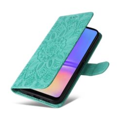 Kryty na mobil | Peňaženkové puzdro Embossing Pattern Slnečnica zelené – Samsung Galaxy A06 | Kryty na mobil