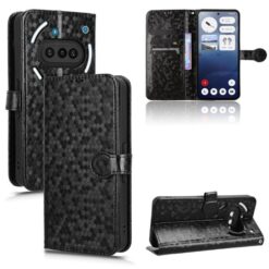 Peňaženkové puzdro Honeycomb Dot Texture Case čierne – Nothing Phone (3a) | Kryty na mobil Kryty na mobil | Peňaženkové puzdro Honeycomb Dot Texture Case čierne – Nothing Phone (3a) | Kryty na mobil