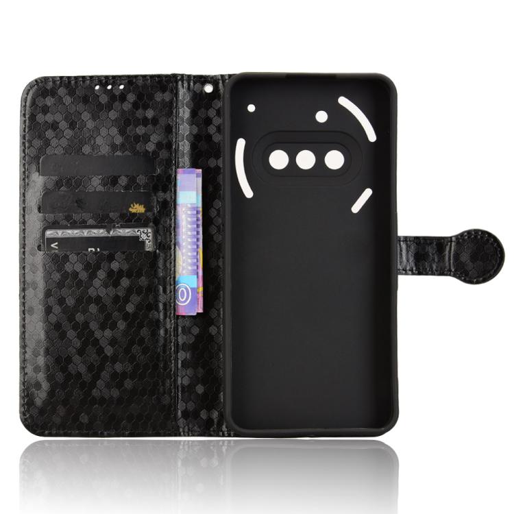 Peňaženkové puzdro Honeycomb Dot Texture Case čierne – Nothing Phone (3a) | Kryty na mobil Kryty na mobil | Peňaženkové puzdro Honeycomb Dot Texture Case čierne – Nothing Phone (3a) | Kryty na mobil