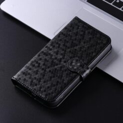 Peňaženkové puzdro Honeycomb Dot Texture Case čierne – Nothing Phone (3a) | Kryty na mobil Kryty na mobil | Peňaženkové puzdro Honeycomb Dot Texture Case čierne – Nothing Phone (3a) | Kryty na mobil