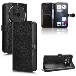 Kryty na mobil | Peňaženkové puzdro Honeycomb Dot Texture Case čierne – Nothing Phone (3a) Pro | Kryty na mobil
