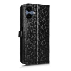 Kryty na mobil | Peňaženkové puzdro Honeycomb Dot Texture Case čierne – Samsung Galaxy A06 | Kryty na mobil