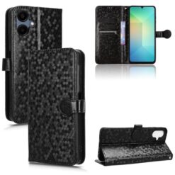 Kryty na mobil | Peňaženkové puzdro Honeycomb Dot Texture Case čierne – Samsung Galaxy A06 | Kryty na mobil