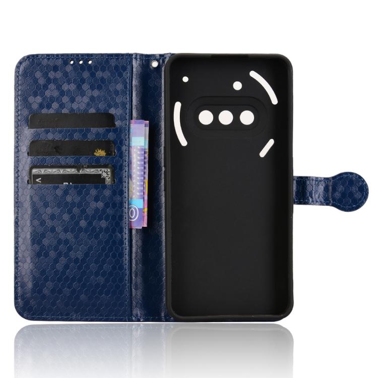 Peňaženkové puzdro Honeycomb Dot Texture Case modré – Nothing Phone (3a) | Kryty na mobil Kryty na mobil | Peňaženkové puzdro Honeycomb Dot Texture Case modré – Nothing Phone (3a) | Kryty na mobil