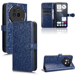 Kryty na mobil | Peňaženkové puzdro Honeycomb Dot Texture Case modré – Nothing Phone (3a) Pro | Kryty na mobil