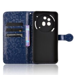 Kryty na mobil | Peňaženkové puzdro Honeycomb Dot Texture Case modré – Nothing Phone (3a) Pro | Kryty na mobil