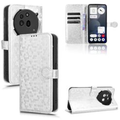 Kryty na mobil | Peňaženkové puzdro Honeycomb Dot Texture Case strieborné – Nothing Phone (3a) Pro | Kryty na mobil