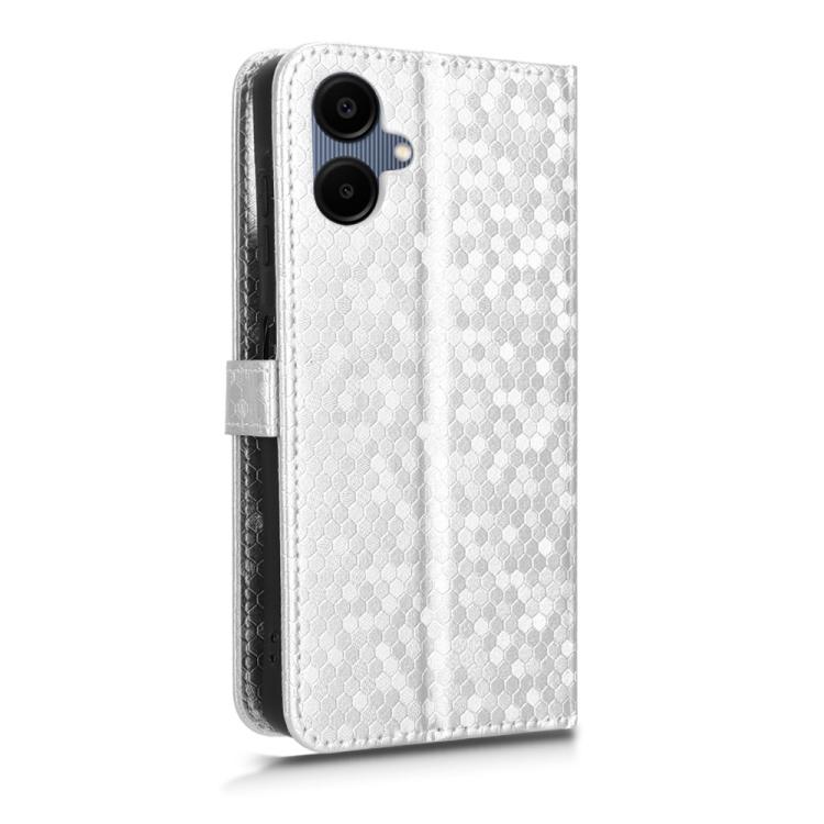 Peňaženkové puzdro Honeycomb Dot Texture Case strieborné – Samsung Galaxy A06 | Kryty na mobil Kryty na mobil | Peňaženkové puzdro Honeycomb Dot Texture Case strieborné – Samsung Galaxy A06 | Kryty na mobil