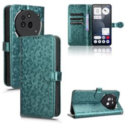 Kryty na mobil | Peňaženkové puzdro Honeycomb Dot Texture Case zelené – Nothing Phone (3a) Pro | Kryty na mobil