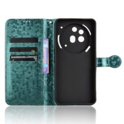 Kryty na mobil | Peňaženkové puzdro Honeycomb Dot Texture Case zelené – Nothing Phone (3a) Pro | Kryty na mobil