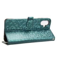 Kryty na mobil | Peňaženkové puzdro Honeycomb Dot Texture Case zelené – Samsung Galaxy A06 | Kryty na mobil