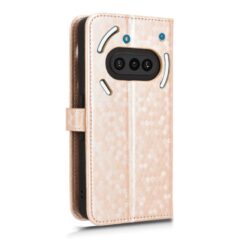 Kryty na mobil | Peňaženkové puzdro Honeycomb Dot Texture Case zlaté – Nothing Phone (3a) | Kryty na mobil