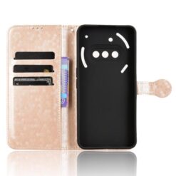 Kryty na mobil | Peňaženkové puzdro Honeycomb Dot Texture Case zlaté – Nothing Phone (3a) | Kryty na mobil