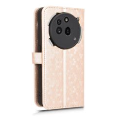 Peňaženkové puzdro Honeycomb Dot Texture Case zlaté – Nothing Phone (3a) Pro | Kryty na mobil Kryty na mobil | Peňaženkové puzdro Honeycomb Dot Texture Case zlaté – Nothing Phone (3a) Pro | Kryty na mobil
