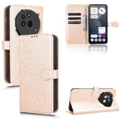 Peňaženkové puzdro Honeycomb Dot Texture Case zlaté – Nothing Phone (3a) Pro | Kryty na mobil Kryty na mobil | Peňaženkové puzdro Honeycomb Dot Texture Case zlaté – Nothing Phone (3a) Pro | Kryty na mobil