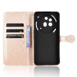 Peňaženkové puzdro Honeycomb Dot Texture Case zlaté – Nothing Phone (3a) Pro | Kryty na mobil Kryty na mobil | Peňaženkové puzdro Honeycomb Dot Texture Case zlaté – Nothing Phone (3a) Pro | Kryty na mobil