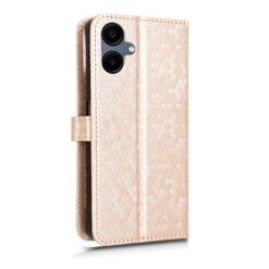 Peňaženkové puzdro Honeycomb Dot Texture Case zlaté – Samsung Galaxy A06 | Kryty na mobil Kryty na mobil | Peňaženkové puzdro Honeycomb Dot Texture Case zlaté – Samsung Galaxy A06 | Kryty na mobil