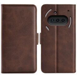 Kryty na mobil | Peňaženkové puzdro Magnetic fresh case tmavohnedé – Nothing Phone (3a) | Kryty na mobil