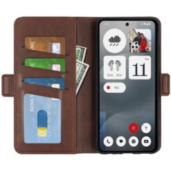 Kryty na mobil | Peňaženkové puzdro Magnetic fresh case tmavohnedé – Nothing Phone (3a) | Kryty na mobil