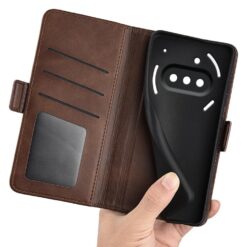Kryty na mobil | Peňaženkové puzdro Magnetic fresh case tmavohnedé – Nothing Phone (3a) | Kryty na mobil