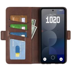 Kryty na mobil | Peňaženkové puzdro Magnetic fresh case tmavohnedé – Nothing Phone (3a) Pro | Kryty na mobil