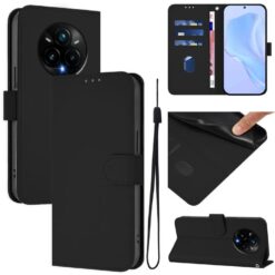 Peňaženkové puzdro Solid čierne – Realme 14 Pro+ (14 Pro Plus) | Kryty na mobil Kryty na mobil | Peňaženkové puzdro Solid čierne – Realme 14 Pro+ (14 Pro Plus) | Kryty na mobil