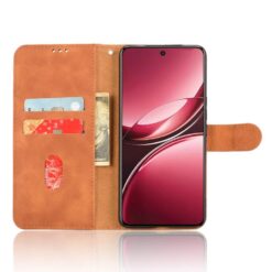 Kryty na mobil | Peňaženkové puzdro Solid hnedé – Vivo V50 | Kryty na mobil