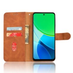 Peňaženkové puzdro Solid hnedé – Vivo Y19s | Kryty na mobil Kryty na mobil | Peňaženkové puzdro Solid hnedé – Vivo Y19s | Kryty na mobil
