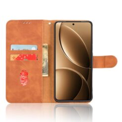 Kryty na mobil | Peňaženkové puzdro Solid hnedé – Xiaomi Poco F7 Pro / F7 Ultra | Kryty na mobil