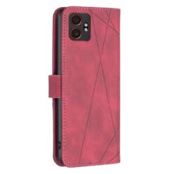 Kryty na mobil | Knižkové puzdro Rhombus červené – Samsung Galaxy Xcover 7 Pro | Kryty na mobil