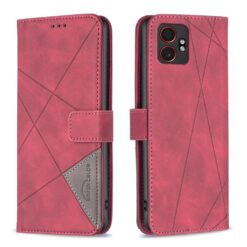 Kryty na mobil | Knižkové puzdro Rhombus červené – Samsung Galaxy Xcover 7 Pro | Kryty na mobil