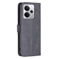 Kryty na mobil | Knižkové puzdro Rhombus čierne – Realme 14 5G | Kryty na mobil