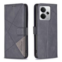 Kryty na mobil | Knižkové puzdro Rhombus čierne – Realme 14 5G | Kryty na mobil