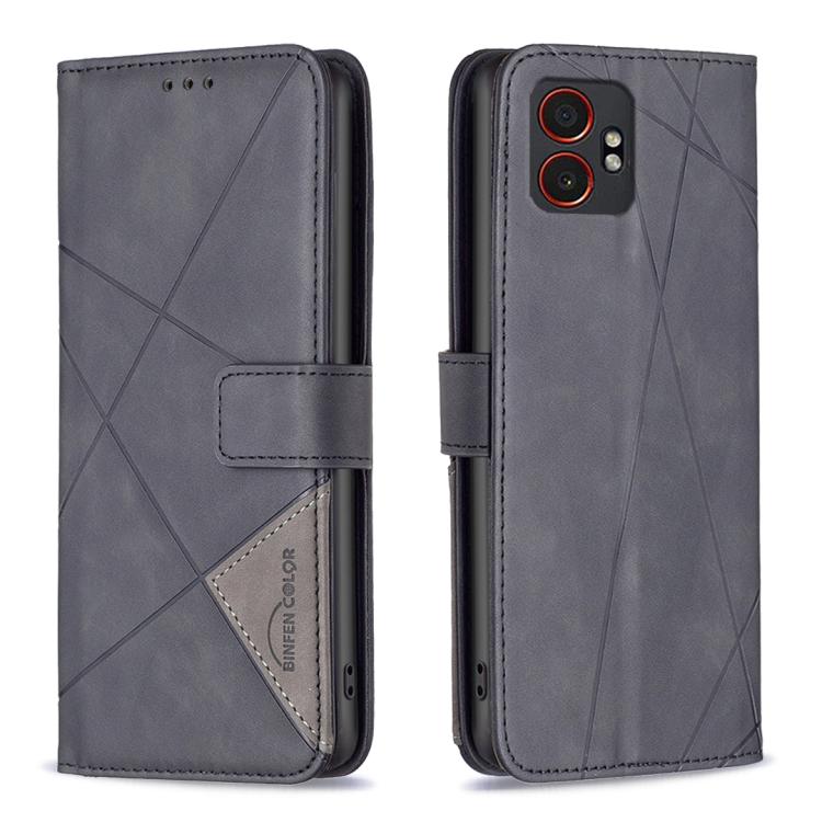 Knižkové puzdro Rhombus čierne – Samsung Galaxy Xcover 7 Pro | Kryty na mobil Kryty na mobil | Knižkové puzdro Rhombus čierne – Samsung Galaxy Xcover 7 Pro | Kryty na mobil