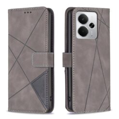 Kryty na mobil | Knižkové puzdro Rhombus sivé – Realme 14 5G | Kryty na mobil