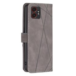 Kryty na mobil | Knižkové puzdro Rhombus sivé – Samsung Galaxy Xcover 7 Pro | Kryty na mobil