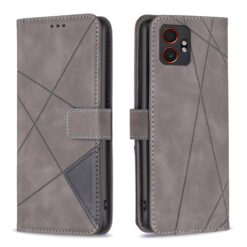 Kryty na mobil | Knižkové puzdro Rhombus sivé – Samsung Galaxy Xcover 7 Pro | Kryty na mobil