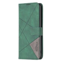 Kryty na mobil | Knižkové puzdro Rhombus zelené – Realme 14 5G | Kryty na mobil