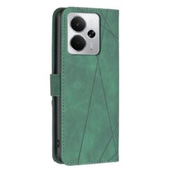 Kryty na mobil | Knižkové puzdro Rhombus zelené – Realme 14 5G | Kryty na mobil