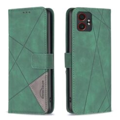 Kryty na mobil | Knižkové puzdro Rhombus zelené – Samsung Galaxy Xcover 7 Pro | Kryty na mobil