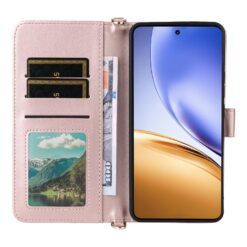 Peňaženkové puzdro Arrow card case ružové – Realme 14T 5G | Kryty na mobil Kryty na mobil | Peňaženkové puzdro Arrow card case ružové – Realme 14T 5G | Kryty na mobil