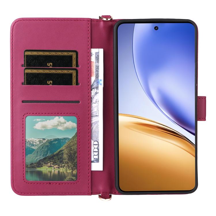 Peňaženkové puzdro Arrow card case tmavoružové – Realme 14T 5G | Kryty na mobil Kryty na mobil | Peňaženkové puzdro Arrow card case tmavoružové – Realme 14T 5G | Kryty na mobil