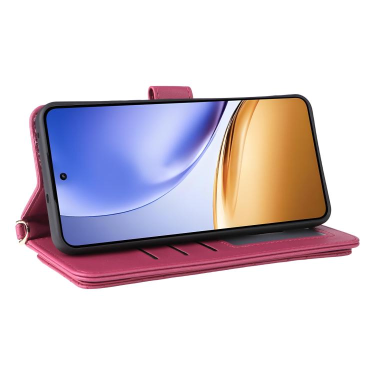 Peňaženkové puzdro Arrow card case tmavoružové – Realme 14T 5G | Kryty na mobil Kryty na mobil | Peňaženkové puzdro Arrow card case tmavoružové – Realme 14T 5G | Kryty na mobil
